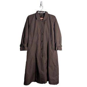London Fog Women's Vintage Purple Single Breasted Overcoat